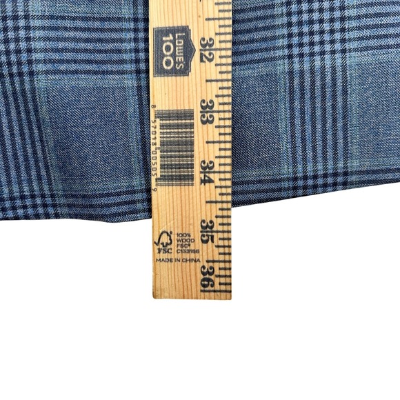 Oak Hill Premium Italian Fabric Blazer Mens 56 LNG Blue Plaid Sport Coat Wool - Picture 12 of 13